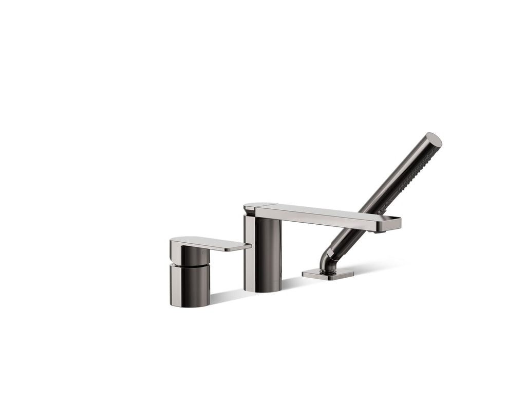 KOHLER K-23488-4-TT Parallel Deck-Mount Bath Faucet With Handshower - Vibrant Titanium