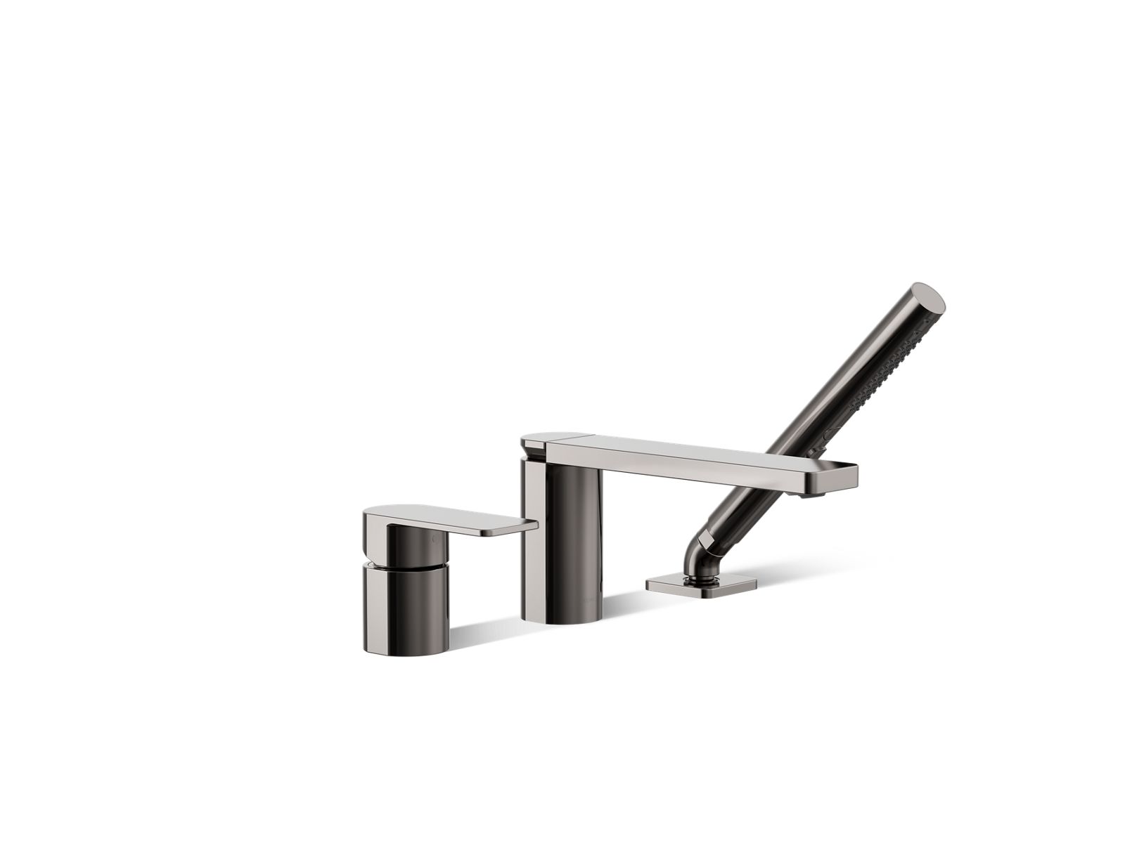 KOHLER K-23488-4-TT Parallel Deck-Mount Bath Faucet With Handshower - Vibrant Titanium