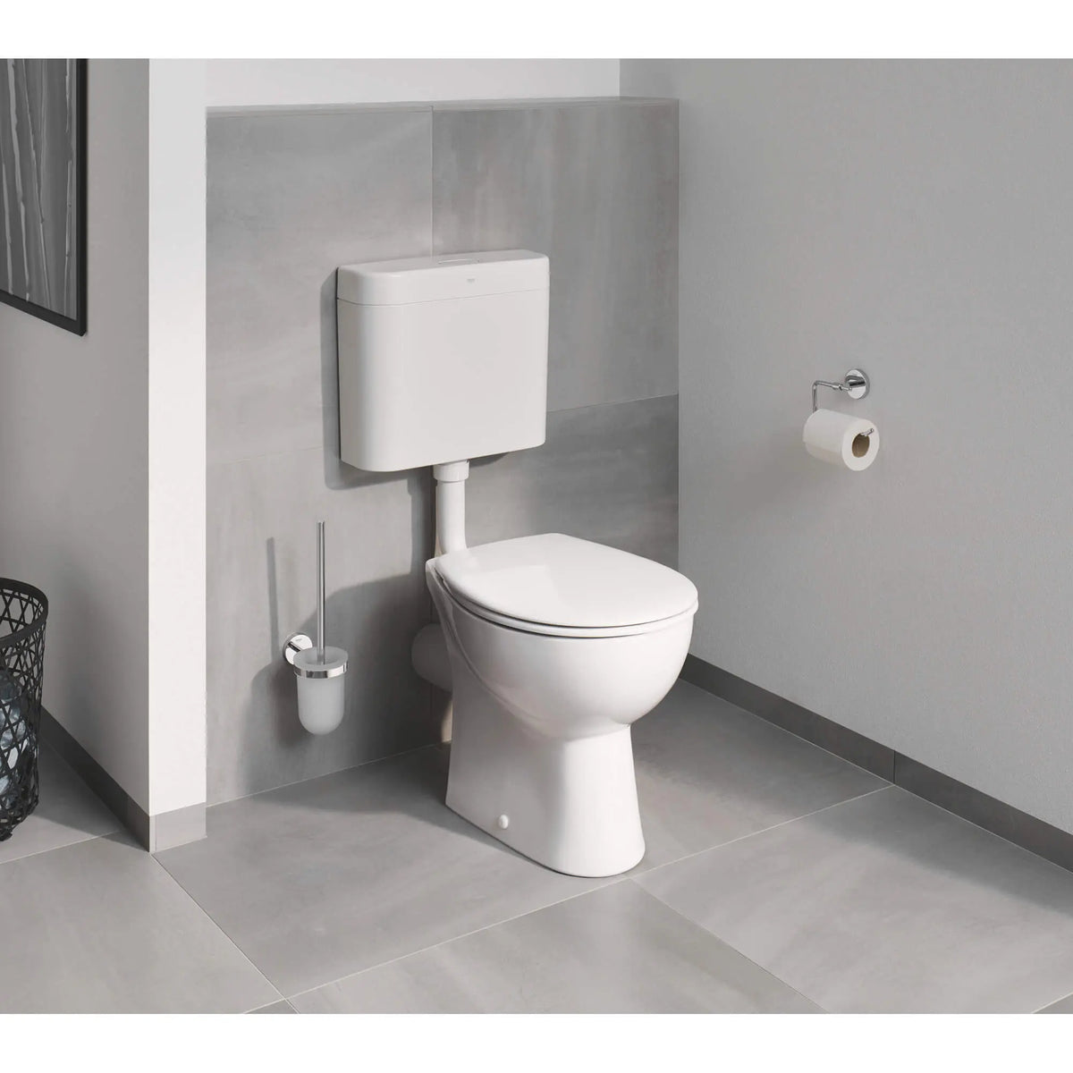 GROHE 40463001 Baucosmopolitan Toilet Brush Set - Chrome