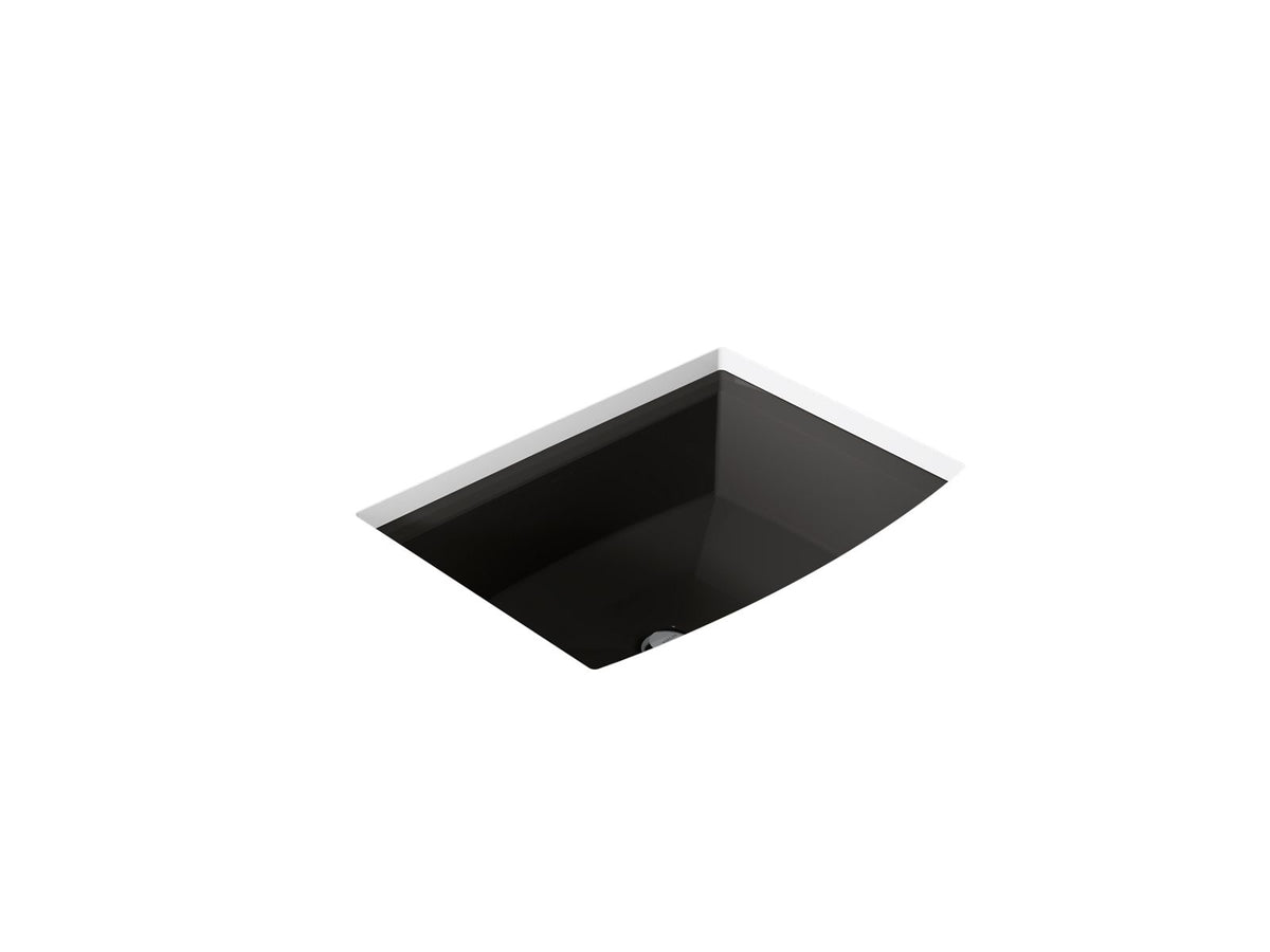 KOHLER K-2355-7 Archer 20" Rectangular Undermount Bathroom Sink - Black Black