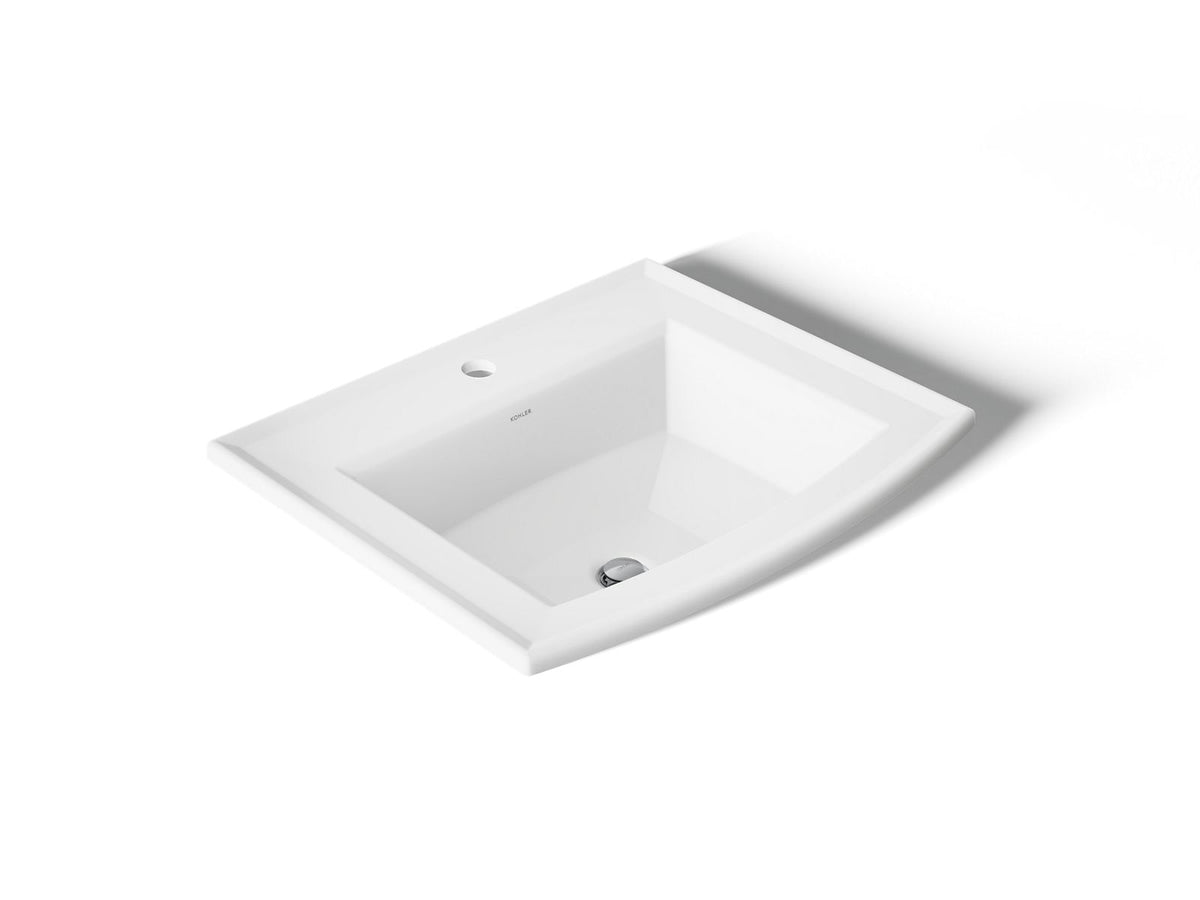 KOHLER K-2356-1-0 Archer 22-3/4" Rectangular Drop-In Bathroom Sink - White