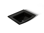 KOHLER K-2356-1-7 Archer 22-3/4" Rectangular Drop-In Bathroom Sink - Black Black