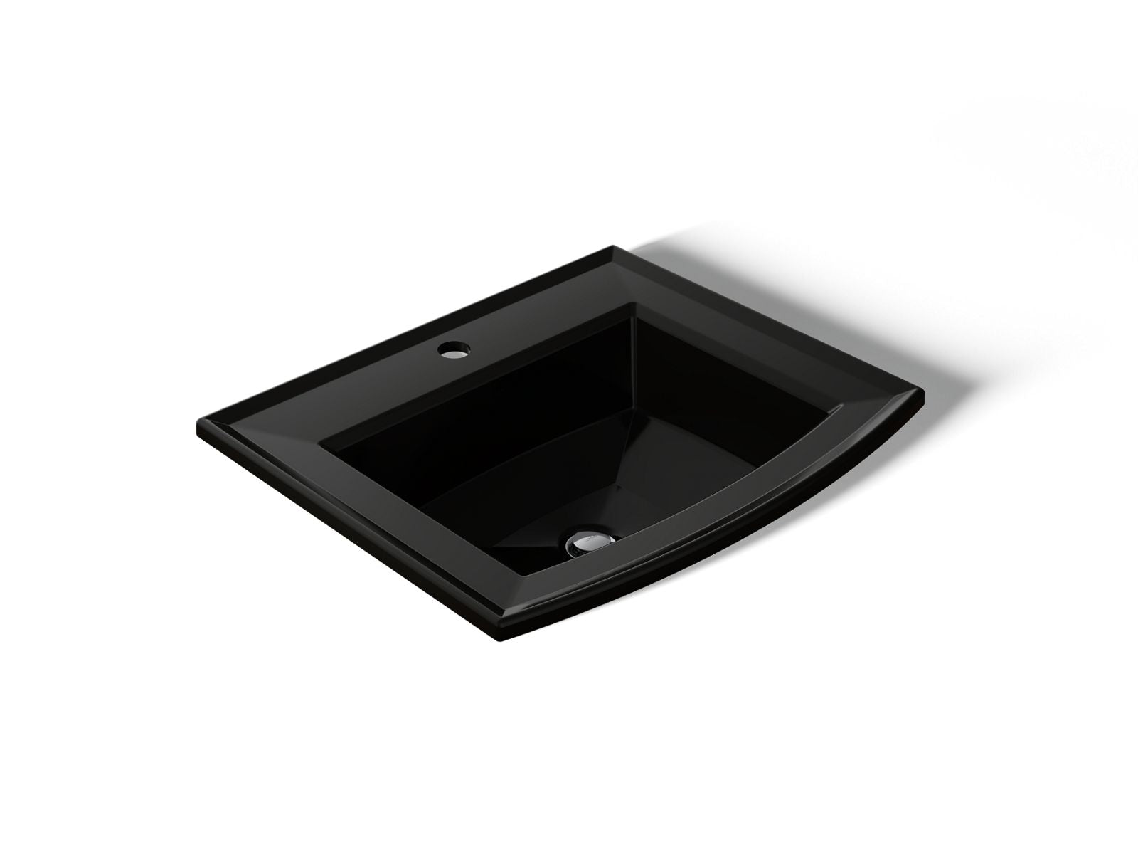 KOHLER K-2356-1-7 Archer 22-3/4" Rectangular Drop-In Bathroom Sink - Black Black