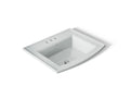 KOHLER K-2356-4-95 Archer 22-3/4" Rectangular Drop-In Bathroom Sink - Ice Grey