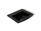 KOHLER K-2356-8-7 Archer 22-3/4" Rectangular Drop-In Bathroom Sink - Black Black