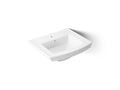 KOHLER K-2358-1-0 Archer 24" Rectangular Pedestal Bathroom Sink - White