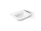 KOHLER K-2358-1-0 Archer 24" Rectangular Pedestal Bathroom Sink - White