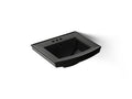 KOHLER K-2358-4-7 Archer 24" Rectangular Pedestal Bathroom Sink - Black Black