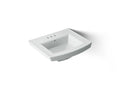 KOHLER K-2358-4-95 Archer 24" Rectangular Pedestal Bathroom Sink - Ice Grey