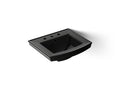 KOHLER K-2358-8-7 Archer 24" Rectangular Pedestal Bathroom Sink - Black Black