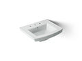 KOHLER K-2358-8-95 Archer 24" Rectangular Pedestal Bathroom Sink - Ice Grey