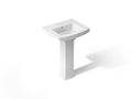 KOHLER K-2359-4-0 Archer 24" Rectangular Pedestal Bathroom Sink - White