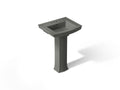 KOHLER K-2359-4-58 Archer 24" Rectangular Pedestal Bathroom Sink - Thunder Grey