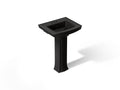 KOHLER K-2359-4-7 Archer 24" Rectangular Pedestal Bathroom Sink - Black Black