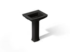 KOHLER K-2359-4-7 Archer 24" Rectangular Pedestal Bathroom Sink - Black Black