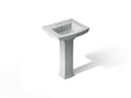 KOHLER K-2359-4-95 Archer 24" Rectangular Pedestal Bathroom Sink - Ice Grey
