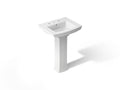 KOHLER K-2359-8-0 Archer 24" Rectangular Pedestal Bathroom Sink - White