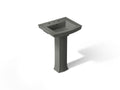 KOHLER K-2359-8-58 Archer 24" Rectangular Pedestal Bathroom Sink - Thunder Grey
