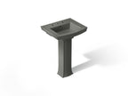 KOHLER K-2359-8-58 Archer 24" Rectangular Pedestal Bathroom Sink - Thunder Grey