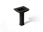 KOHLER K-2359-8-7 Archer 24" Rectangular Pedestal Bathroom Sink - Black Black