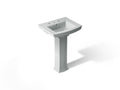 KOHLER K-2359-8-95 Archer 24" Rectangular Pedestal Bathroom Sink - Ice Grey