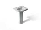 KOHLER K-2359-8-95 Archer 24" Rectangular Pedestal Bathroom Sink - Ice Grey