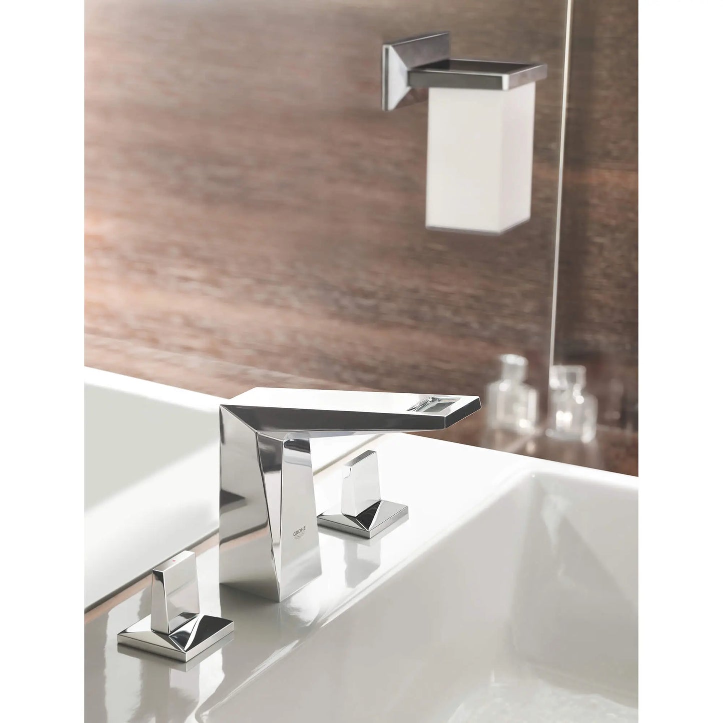 GROHE 40493000 Allure Brilliant Toothbrush Holder with Tumbler - Chrome