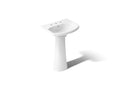 KOHLER K-2362-8-0 Cimarron 22-3/4" Rectangular Pedestal Bathroom Sink - White
