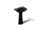KOHLER K-2362-8-7 Cimarron 22-3/4" Rectangular Pedestal Bathroom Sink - Black Black