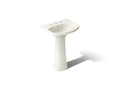 KOHLER K-2362-8-96 Cimarron 22-3/4" Rectangular Pedestal Bathroom Sink - Biscuit