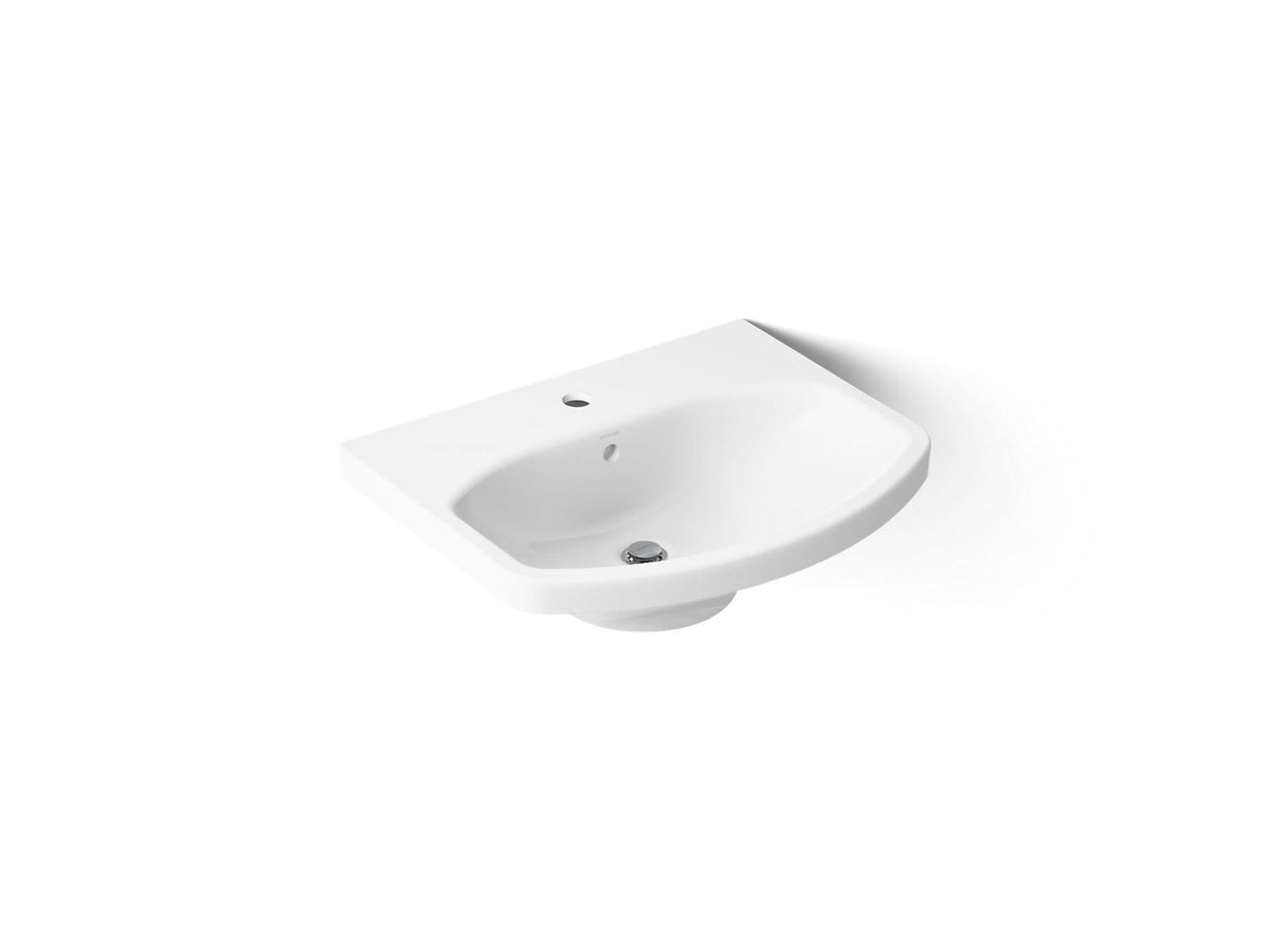 KOHLER K-2363-1-0 Cimarron 22-3/4" Rectangular Pedestal Bathroom Sink - White