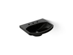 KOHLER K-2363-8-7 Cimarron 22-3/4" Rectangular Pedestal Bathroom Sink - Black Black