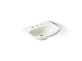 KOHLER K-2363-8-96 Cimarron 22-3/4" Rectangular Pedestal Bathroom Sink - Biscuit