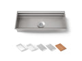 KOHLER K-23652-NA Prolific 44" Undermount Single-Bowl Workstation Kitchen Sink - Stainless Steel