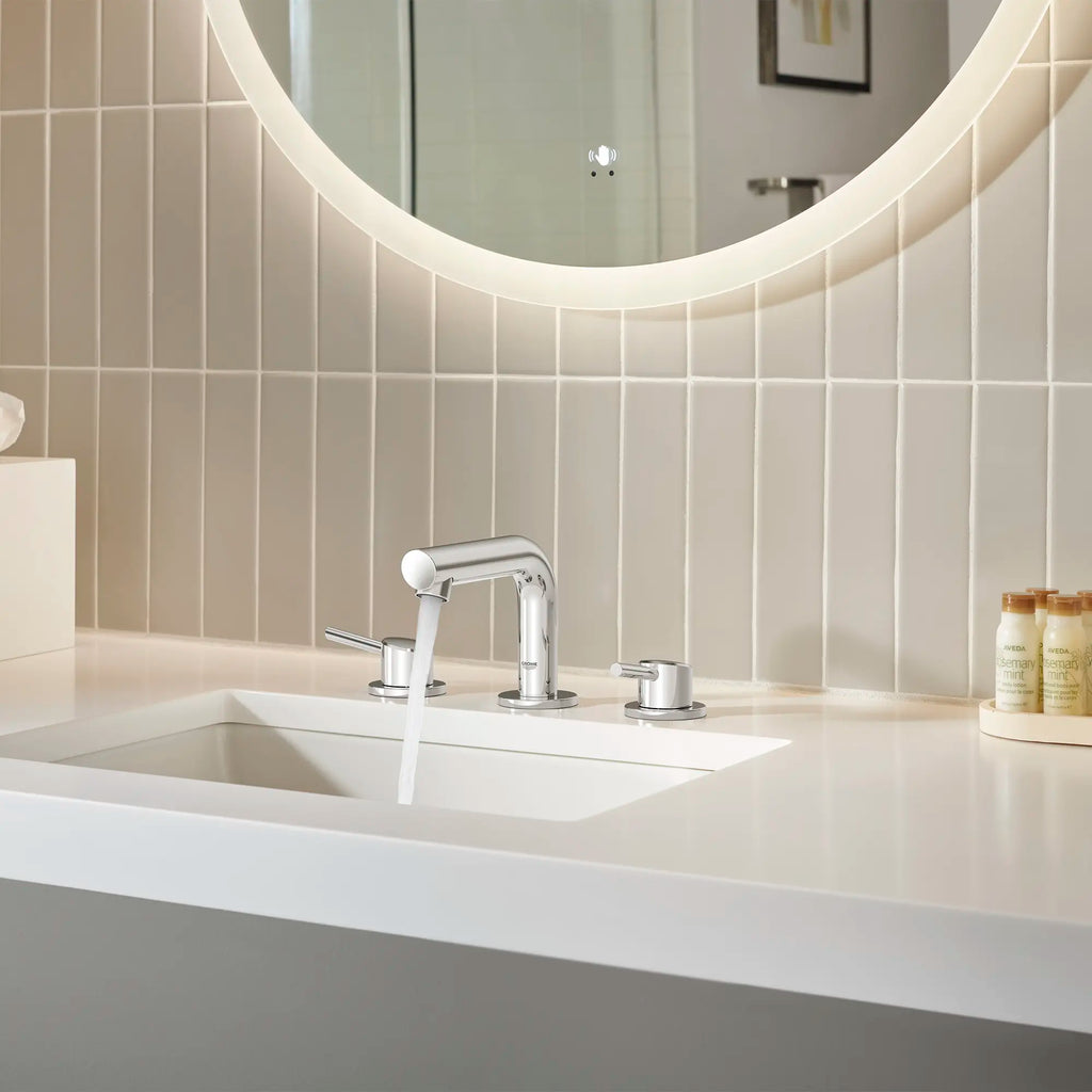 GROHE 20572001 Concetto 8-inch Widespread 2-Handle S-Size Bathroom Faucet, 1.2 GPM - Chrome