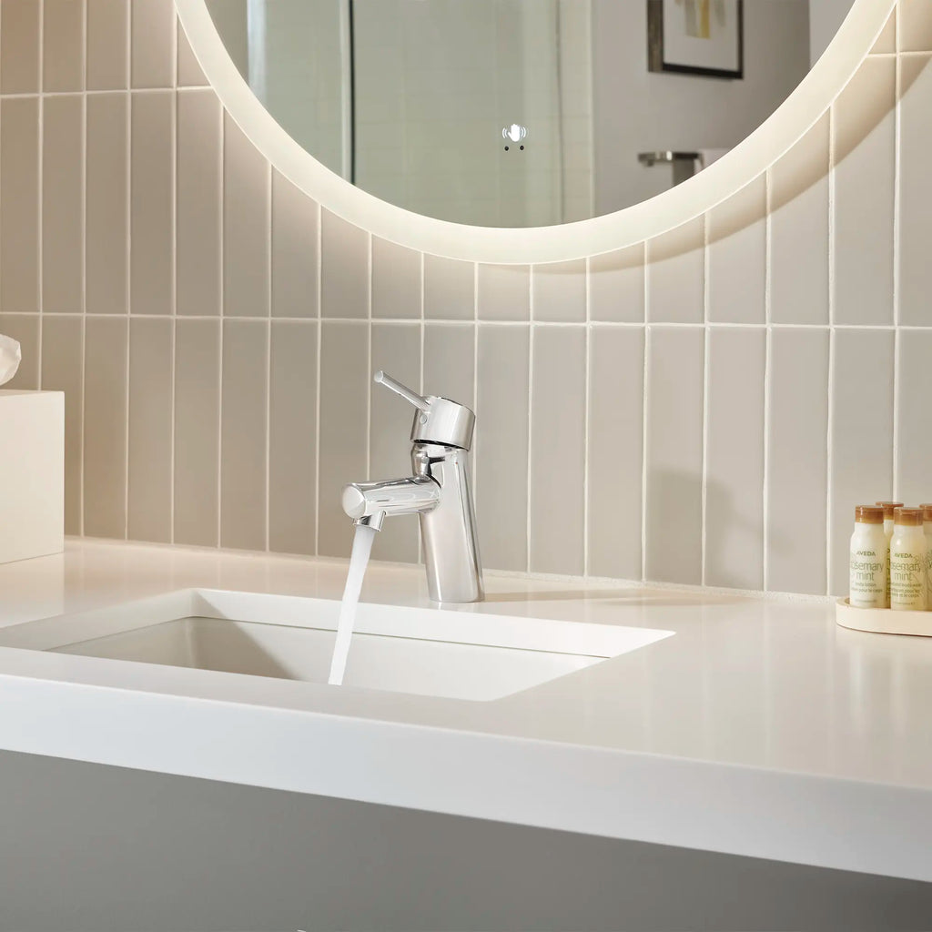 GROHE 3427000A Concetto Single Hole Single-Handle S-Size Bathroom Faucet, 1.2 GPM - Chrome