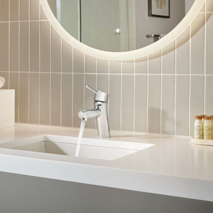 GROHE 3427000A Concetto Single Hole Single-Handle S-Size Bathroom Faucet, 1.2 GPM - Chrome