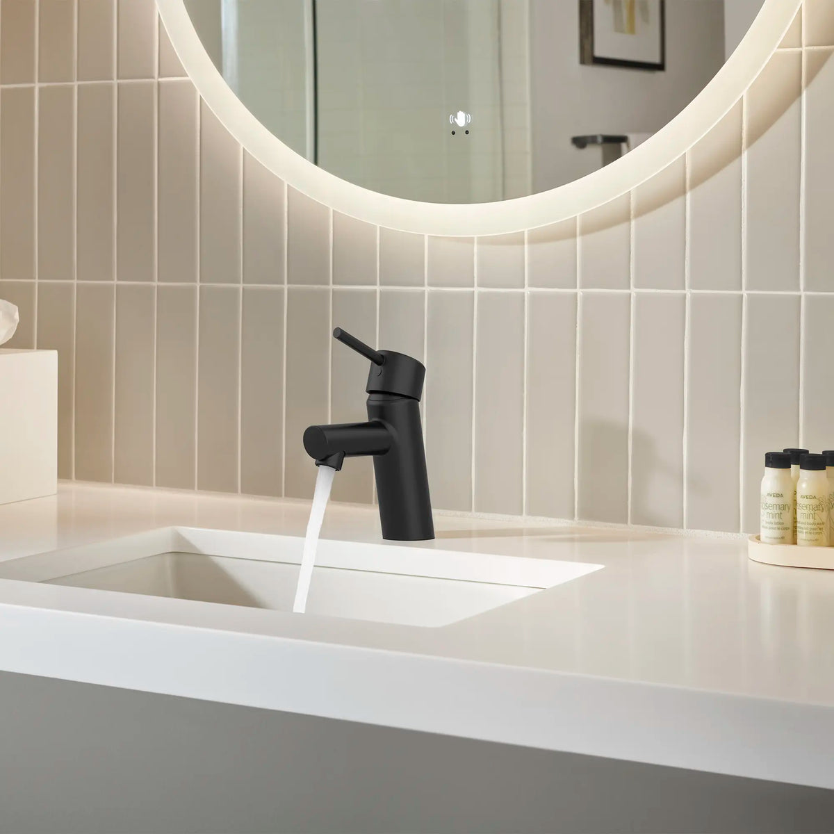 GROHE 342702431 Concetto Single Hole Single-Handle S-Size Bathroom Faucet, 1.2 GPM - Matte Black