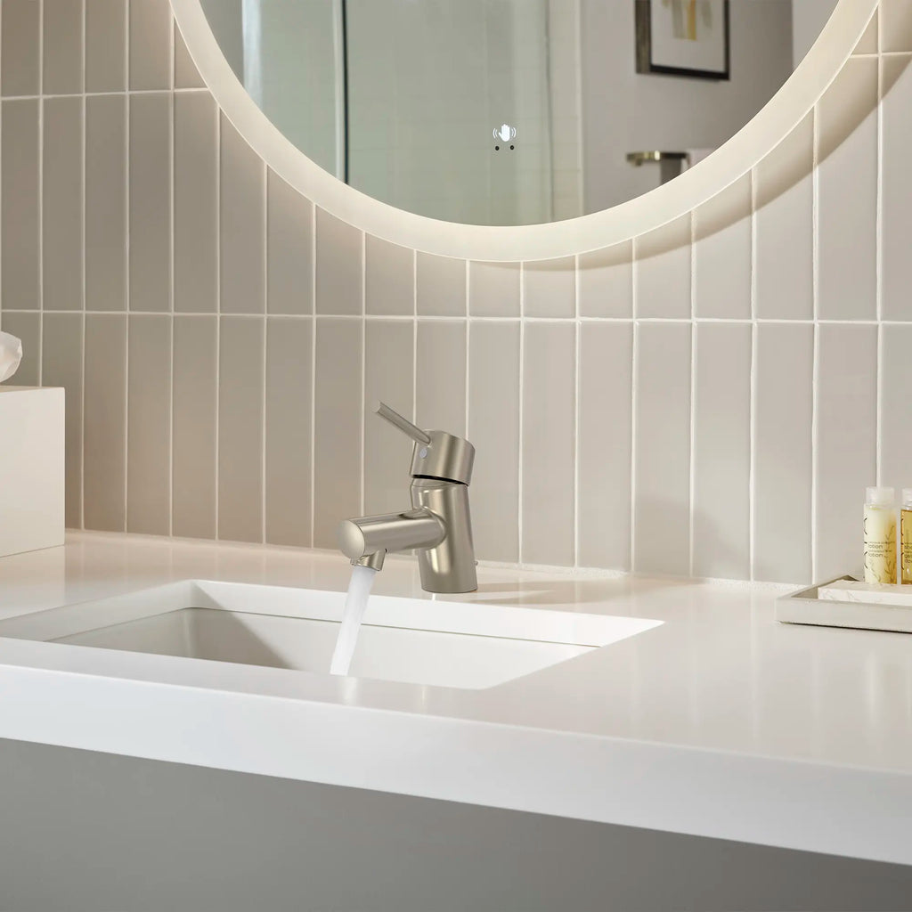 GROHE 34702EN1 Concetto Single Hole Single-Handle XS-Size Bathroom Faucet, 1.2 GPM - Brushed Nickel