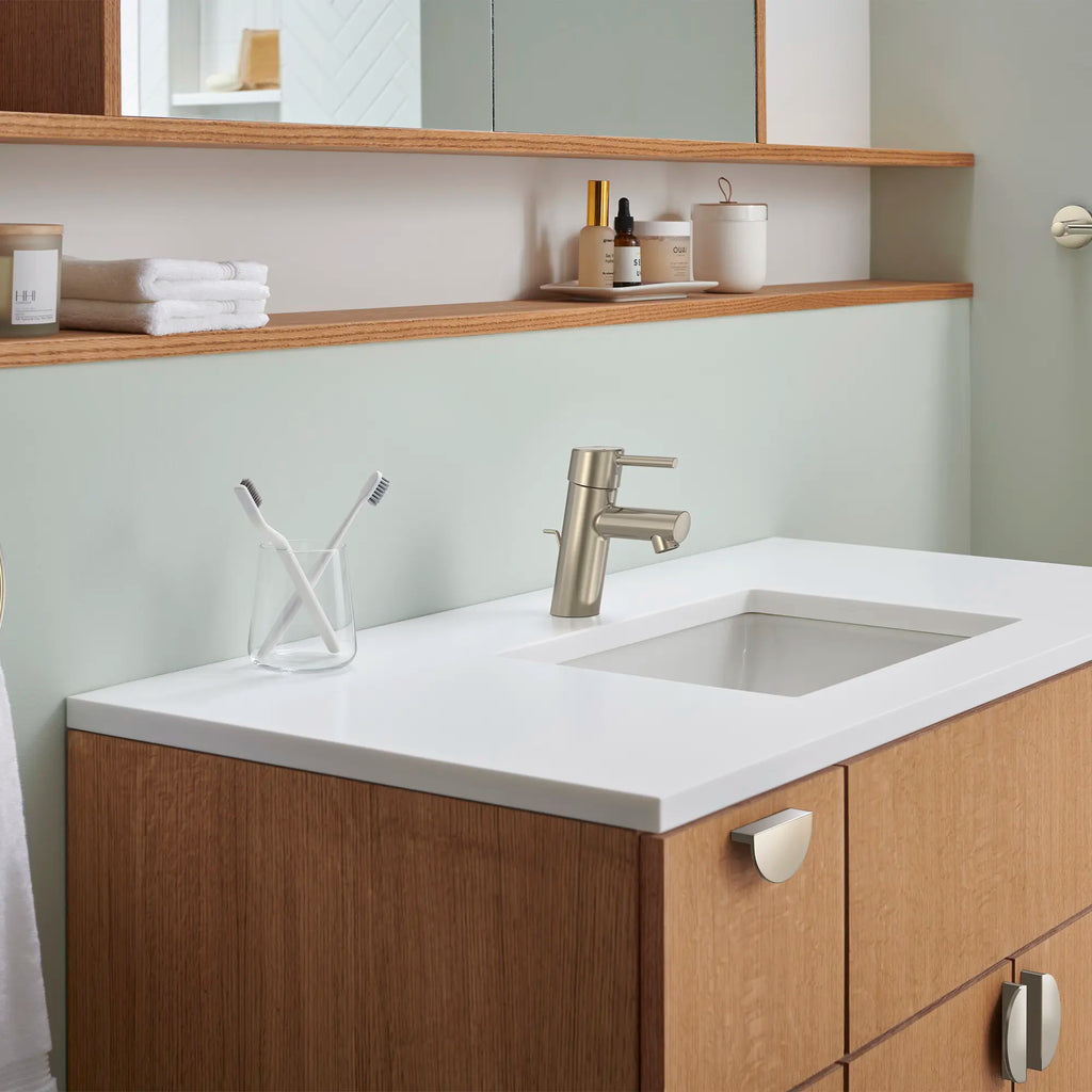 GROHE 34270ENA Concetto Single Hole Single-Handle S-Size Bathroom Faucet, 1.2 GPM - Brushed Nickel