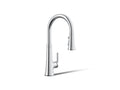 KOHLER K-23764-CP Tone Pull-Down Kitchen Sink Faucet With Three-Function Sprayhead - Polished Chrome