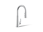 KOHLER K-23764-CP Tone Pull-Down Kitchen Sink Faucet With Three-Function Sprayhead - Polished Chrome