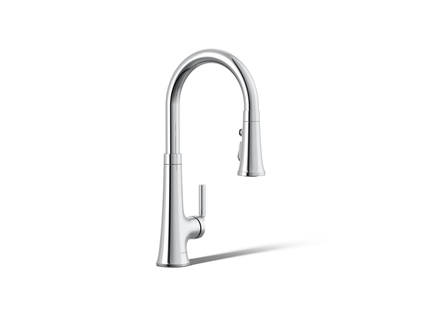KOHLER K-23764-CP Tone Pull-down kitchen sink faucet with three-function sprayhead - Polished Chrome