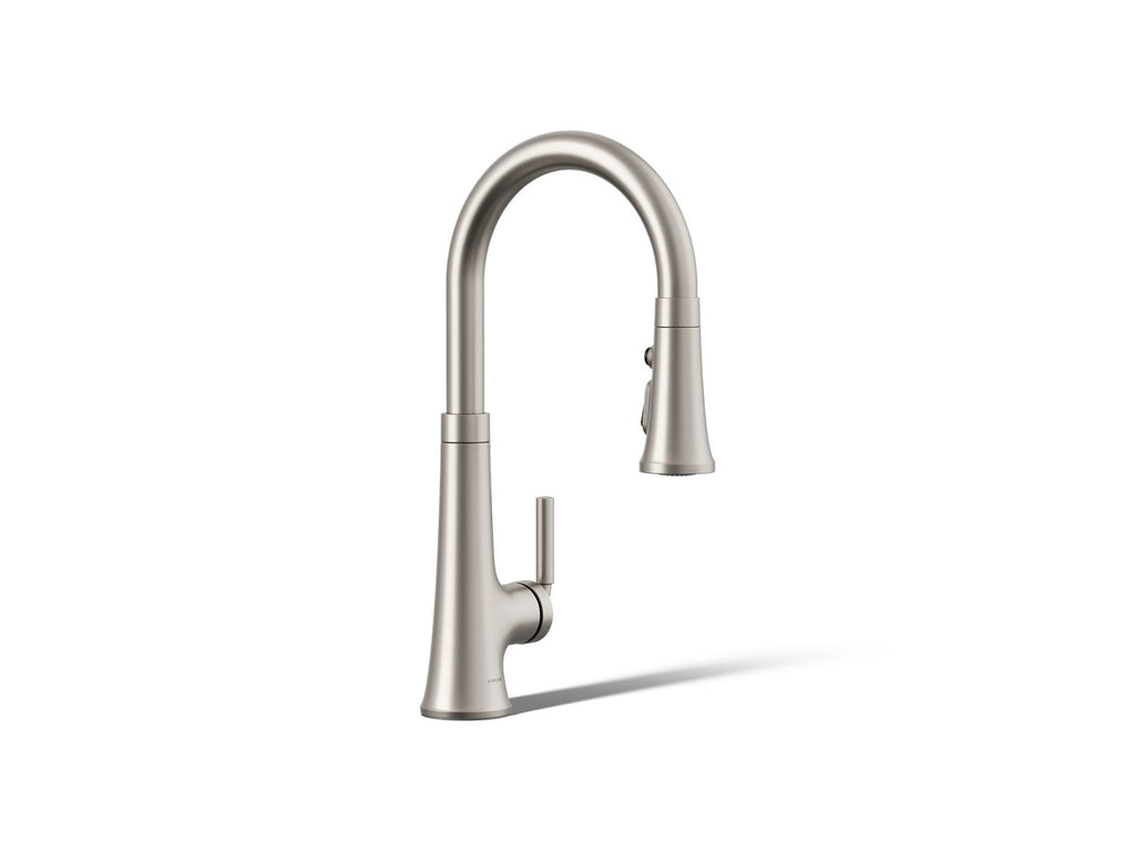KOHLER K-23764-VS Tone Pull-Down Kitchen Sink Faucet With Three-Function Sprayhead - Vibrant Stainless