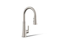 KOHLER K-23764-VS Tone Pull-Down Kitchen Sink Faucet With Three-Function Sprayhead - Vibrant Stainless