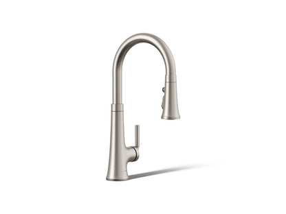 KOHLER K-23764-VS Tone Pull-down kitchen sink faucet with three-function sprayhead - Vibrant Stainless