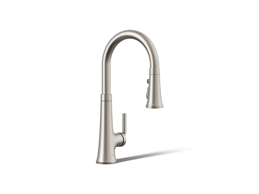 KOHLER K-23764-VS Tone Pull-down kitchen sink faucet with three-function sprayhead - Vibrant Stainless