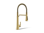 KOHLER K-23765-2MB Tone Semi-Professional Pull-Down Kitchen Sink Faucet With Three-Function Sprayhead - Vibrant Brushed Moderne Brass