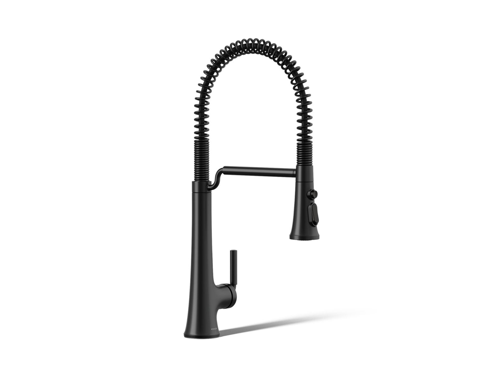 KOHLER K-23765-BL Tone Semi-Professional Pull-Down Kitchen Sink Faucet With Three-Function Sprayhead - Matte Black