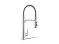 KOHLER K-23765-CP Tone Semi-Professional Pull-Down Kitchen Sink Faucet With Three-Function Sprayhead - Polished Chrome